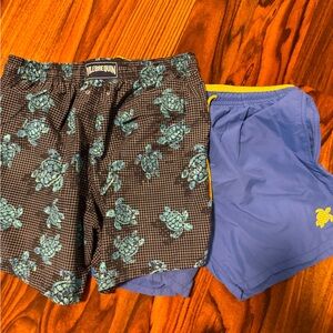 Vilebrequin Blue Turtle Pattern Swim Shorts